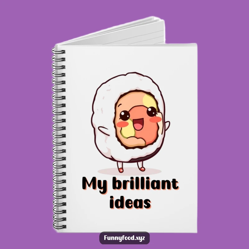 Funny Sushi Shuffle Notebook: Jot Down Notes with Hilarious Dancing Food Fun