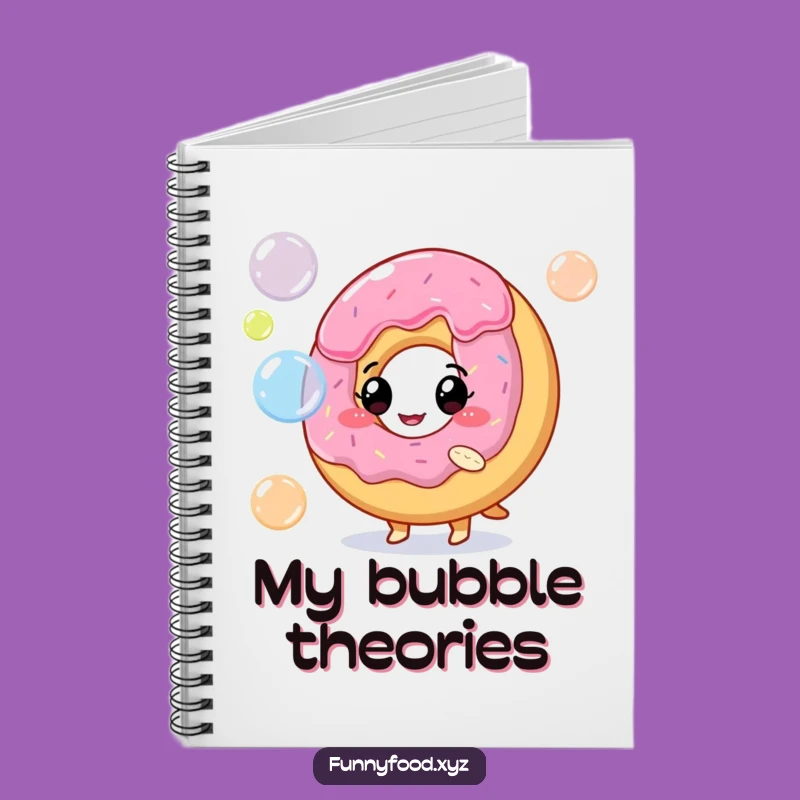 Funny Donut Bubbles Notebook - Jot Down Ideas with Sweet Delight