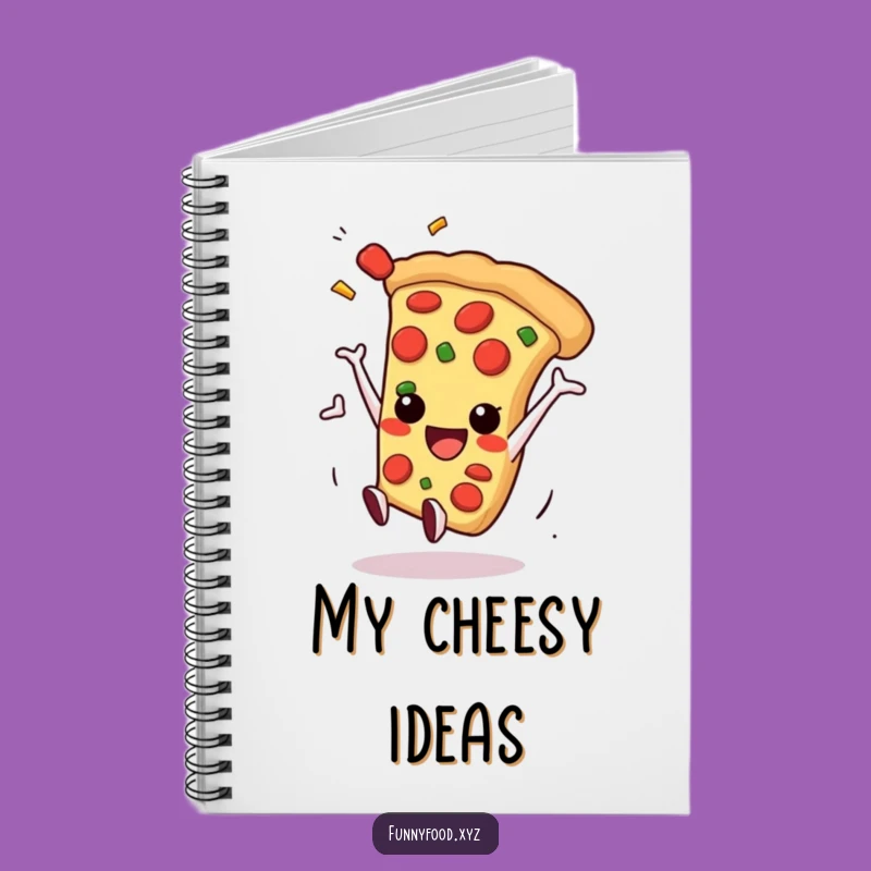 Funny Pizza Somersault Notebook: Action Pizza Slice Journal, Perfect for Foodie Notes!