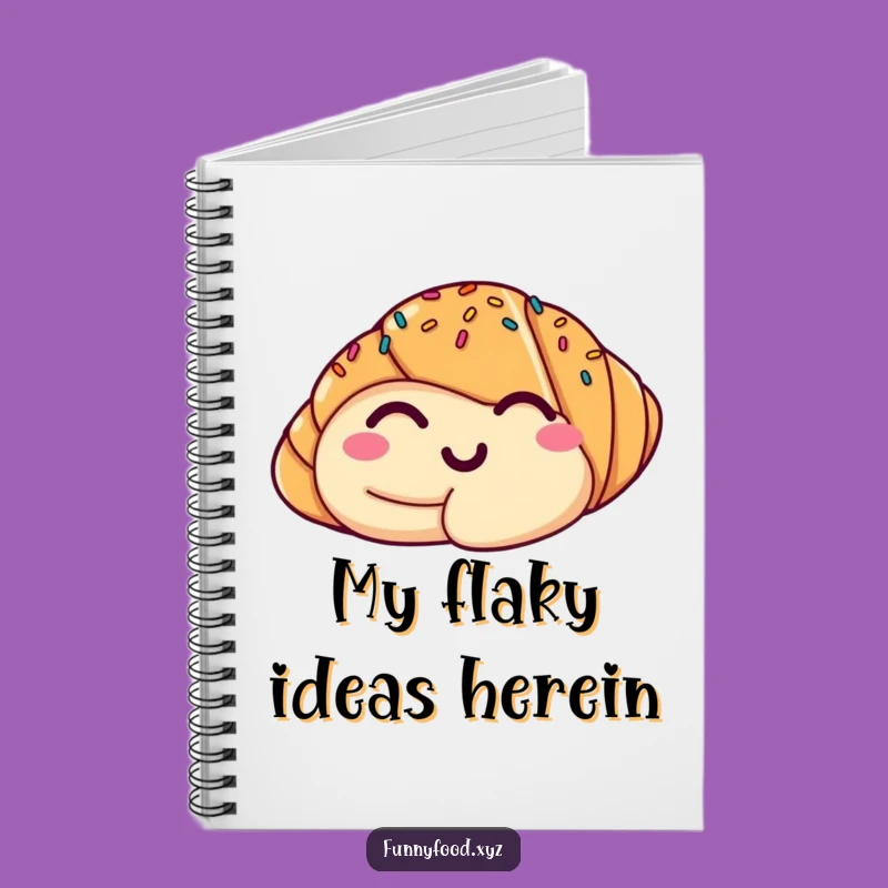 Funny Croissant Wink Notebook: Jot Down Ideas with a Hilarious Pastry Pal