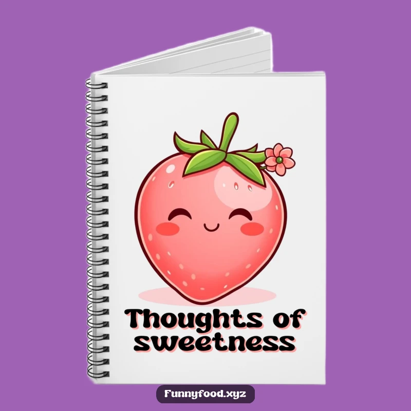 Funny Shy Strawberry Notebook: Jot Down Sweet Thoughts with Joy
