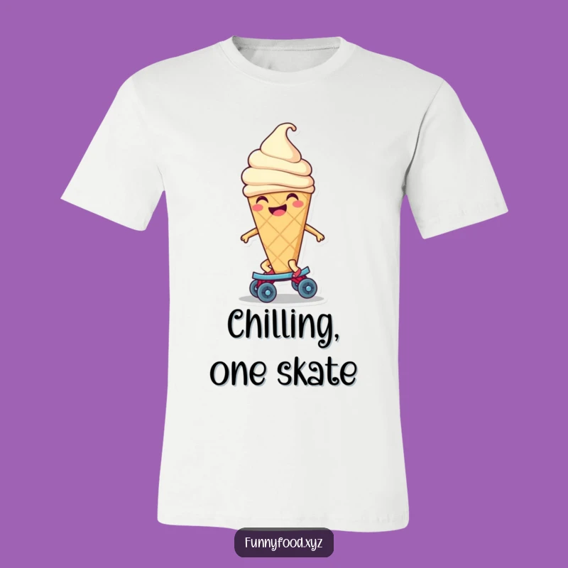 Funny Ice Cream Skate T-Shirt - Cool & Hilarious Cone's Roller Ride Tee