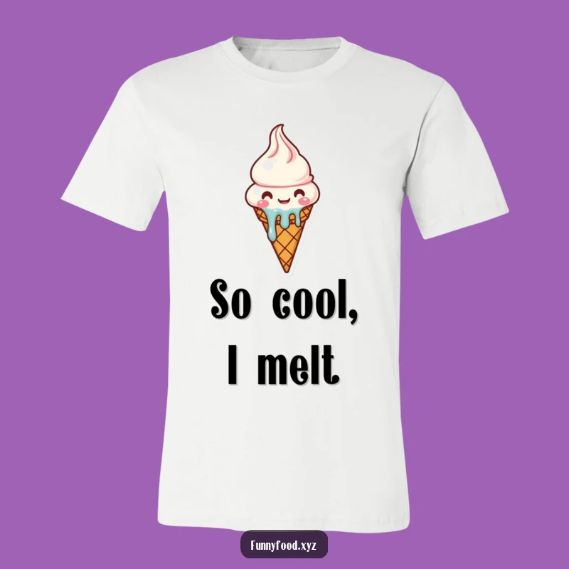 Funny Melting Ice Cream Cone T-Shirt - Happiness in Every Wear Gift