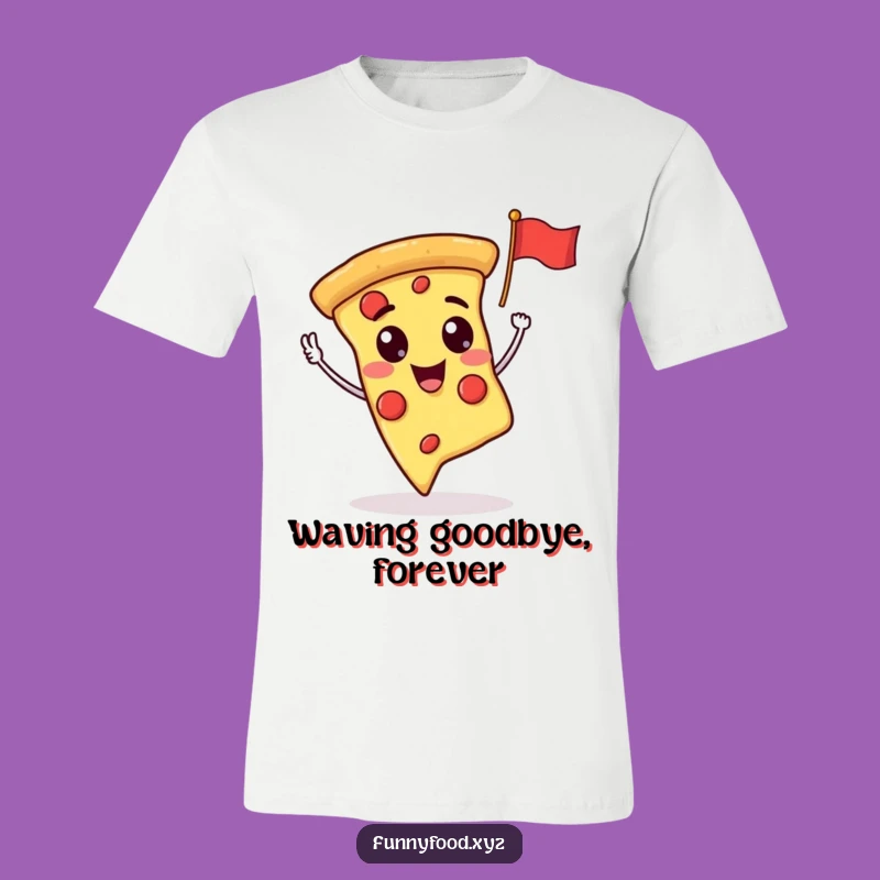 Funny Pizza Slice Waving Flag Shirt: Hilarious Italian Food Apparel for a Good Laugh