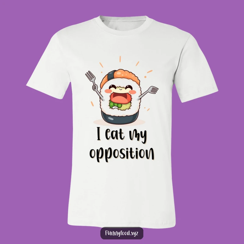 Funny Sushi Roll T-Shirt: Joyful Juggler Tee, a Hilarious Gift for Food Lovers