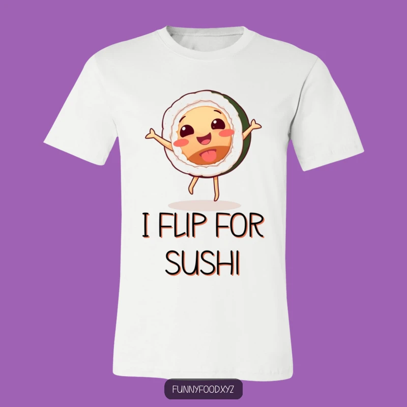 Funny Sushi Cartwheel T-Shirt - Wearable Humor for Foodie Fun