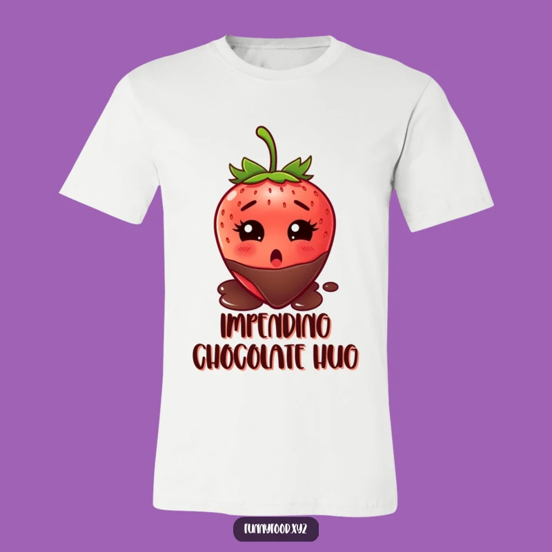 Funny Strawberry Chocolate Panic T-Shirt - A Hilarious Tee for Foodie Fun