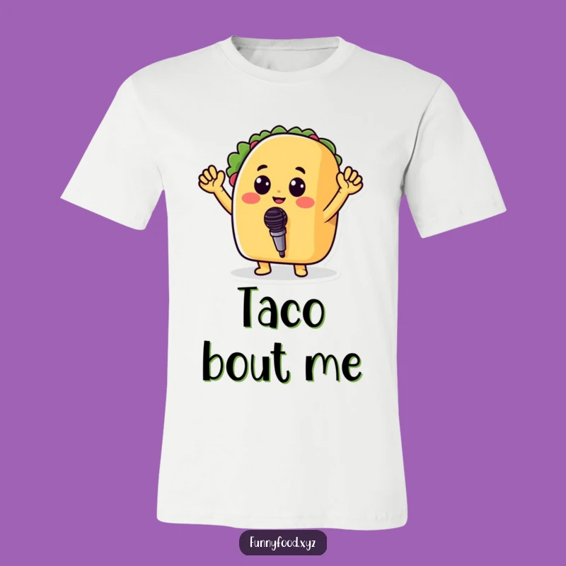 Funny Taco Microphone T-Shirt: Show Off Your Voice with Hilarious Foodie Style