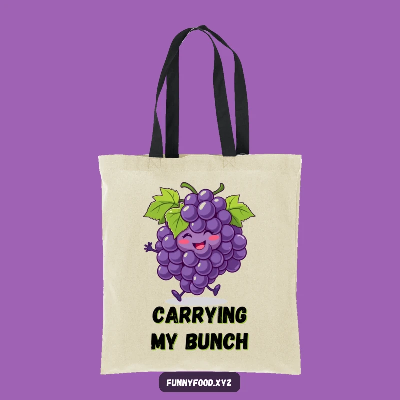 Funny Grapes Dance Tote Bag - Hilarious Accessory for Fruit Fans