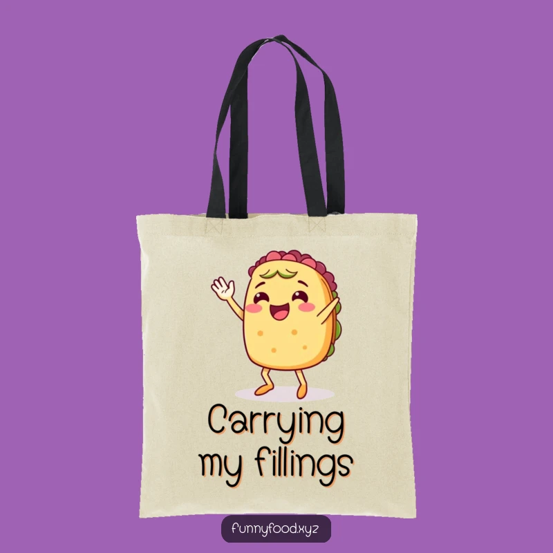 Funny Taco Jigging Tote Bag: Carry Your Fiesta Fun!