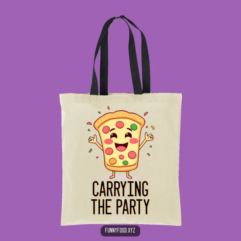 Funny Pizza Confetti Tote Bag: Carry Your Party Essentials!