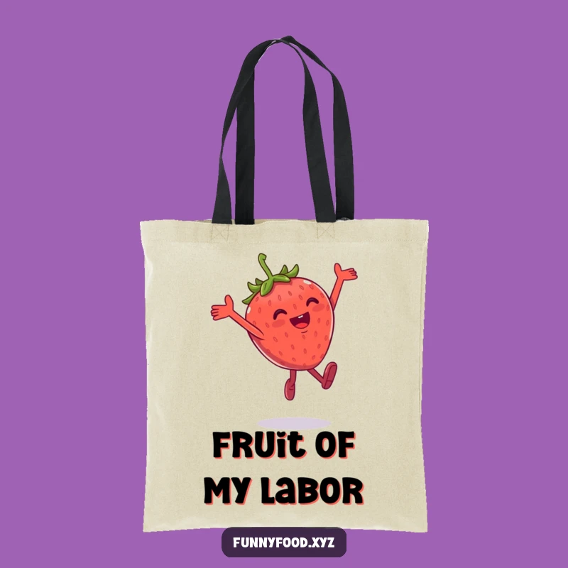 Funny Strawberry Leap Tote Bag: Carry Your Cheer