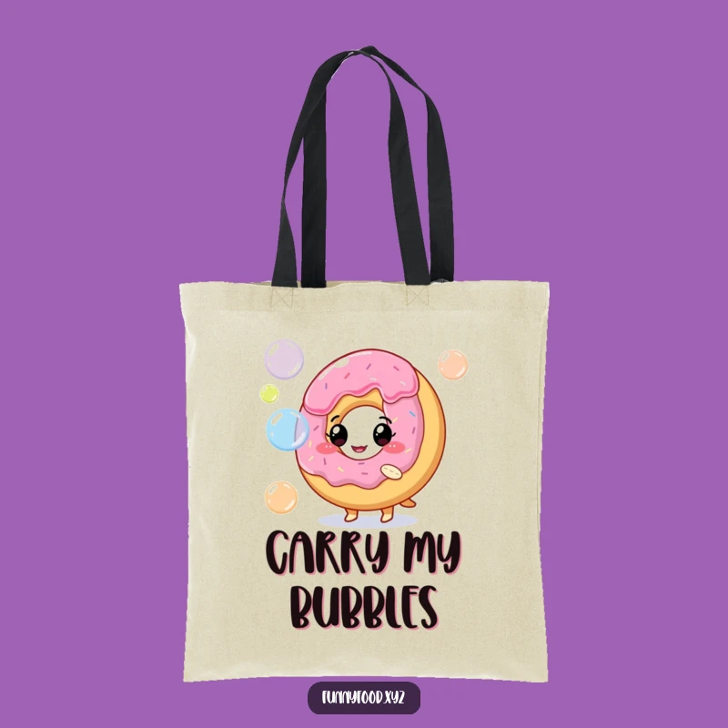 Funny Donut Bubbles Tote Bag - Carry Your Joyful Style