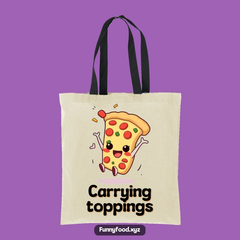 Funny Pizza Somersault Tote Bag: Carry Your Slice of Fun!