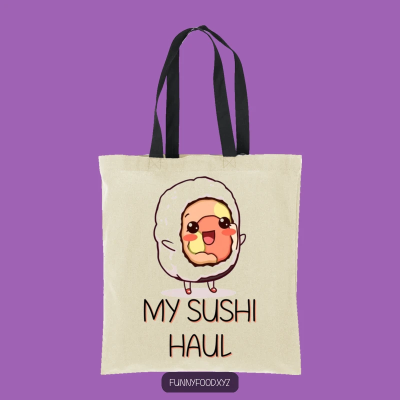Funny Sushi Shuffle Tote Bag: Carry Your Grooves and Goods with Flair