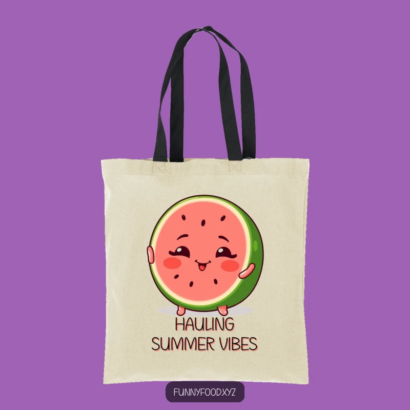 Funny Winking Watermelon Pose Tote Bag - Chic Summer Accessory