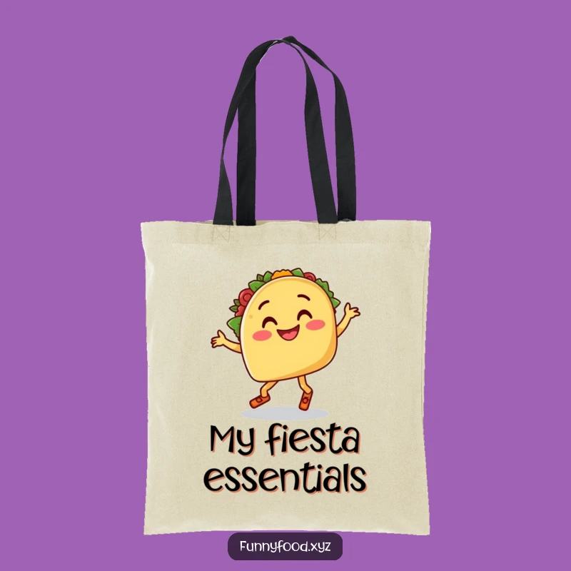Funny Salsa Dancing Taco Tote Bag, Hilarious Accessory for Foodies